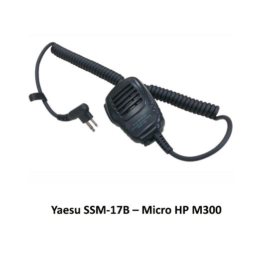 Yaesu SSM-17B – Micro HP M300 pour FT65E, FT4X, G15, G18 | Accessoire Radio parapente-puydedome-shop.fr