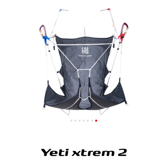 Yeti Xtrem 2 – Sellette Ultralight 260g Gin Gliders | Marche & Vol