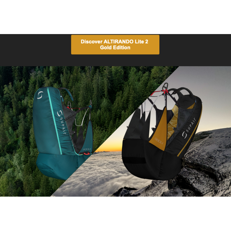 Sellette Supair Altirando Lite 2 – Légère, Réversible & Sécurisée | Parapente Puy de Dôme Shop
