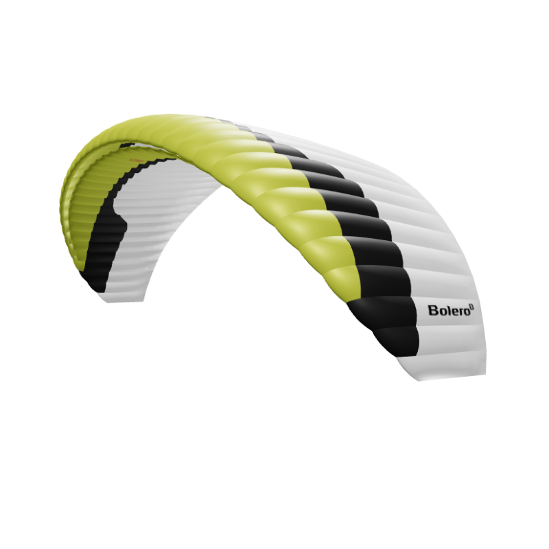 Voile parapente GIN BOLERO 8 – EN A école et progression performante